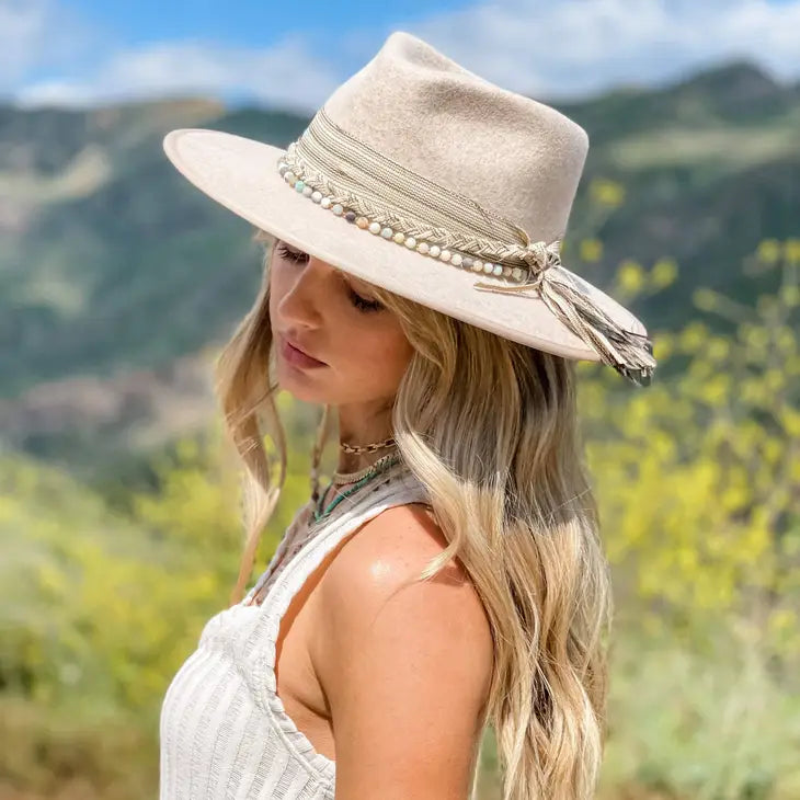 Moonshine Oatmeal Fedora Hat – Wild Hearts Boutique display picture 3