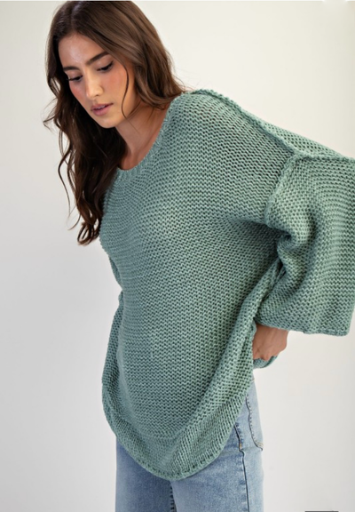 Boxy 3/4 Sleeve Sweater