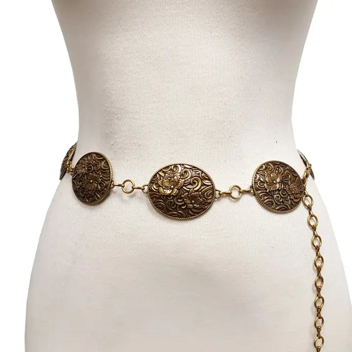 Oval Concho Chain Belt