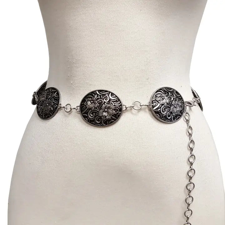 Oval Concho Chain Belt