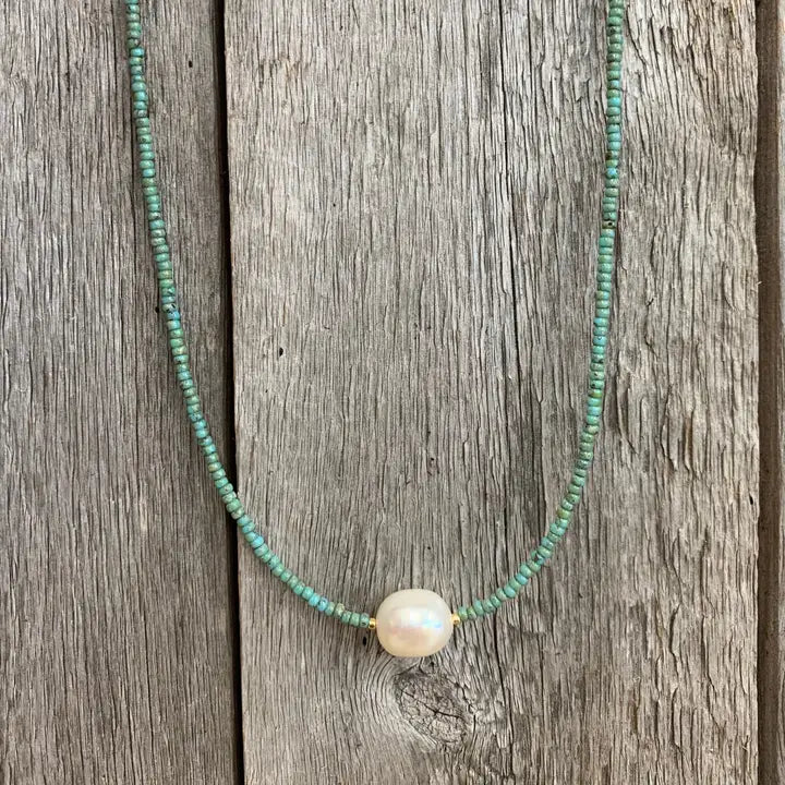 J FORKS TURQUOISE SEED BEAD WITH PEARL