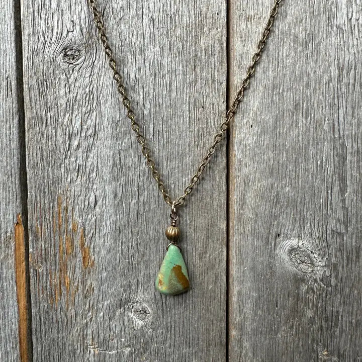 J Forks Kingman Teardrop Turquoise Necklace