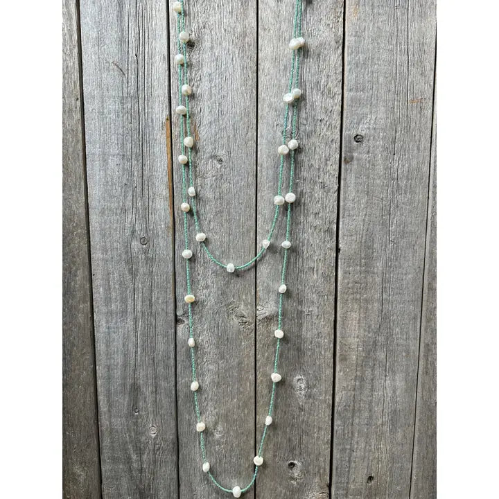 J FORKS TURQUOISE SEED BEAD/PEARL