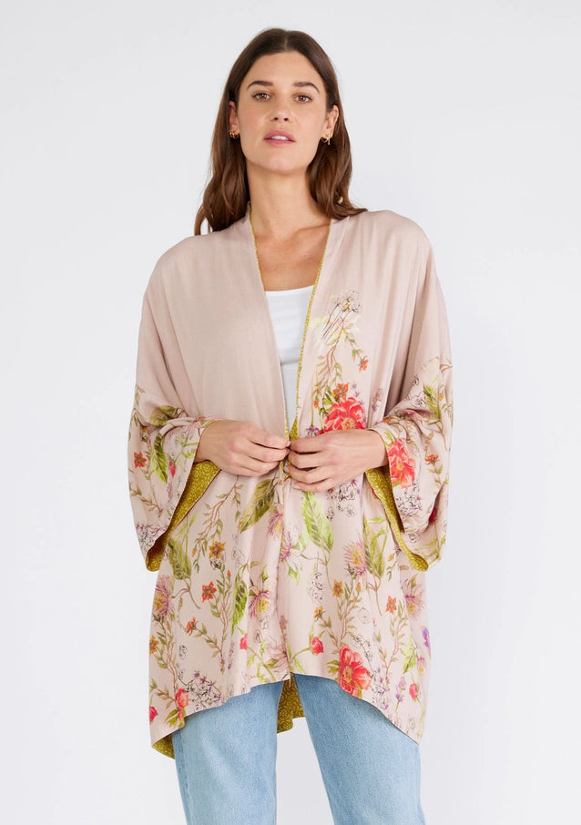 Olivia Reversible Floral Print Kimono