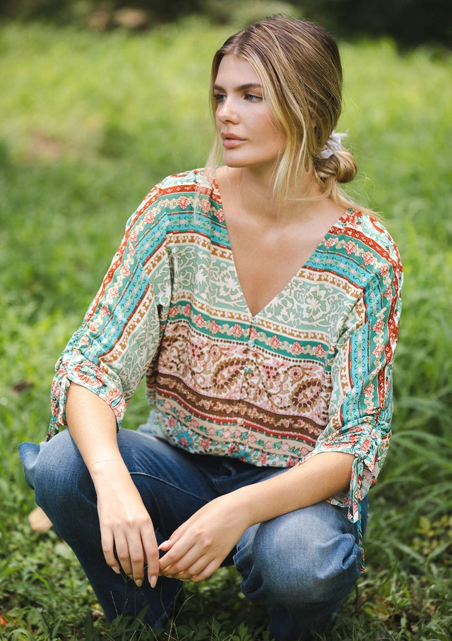 Paityn Paisley V-Neck