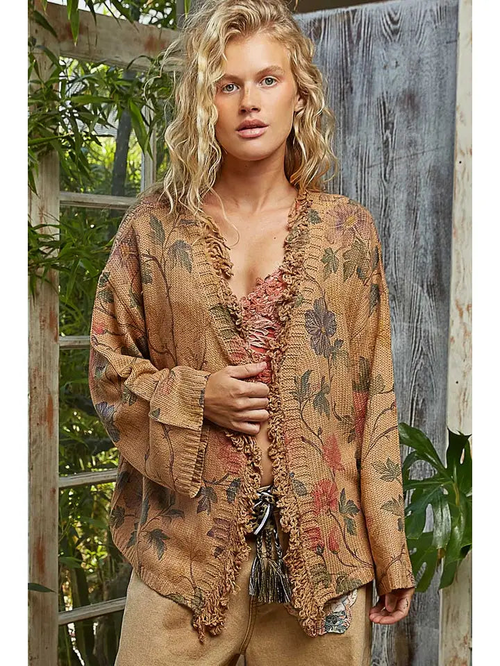 Floral Print Sweater