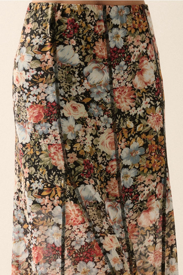 Wild Garden Inverted Seam Skirt
