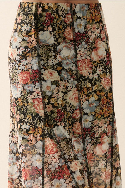 Wild Garden Inverted Seam Skirt