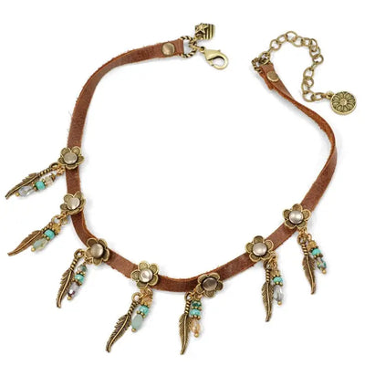 Feathers and Beads 1960's Choker