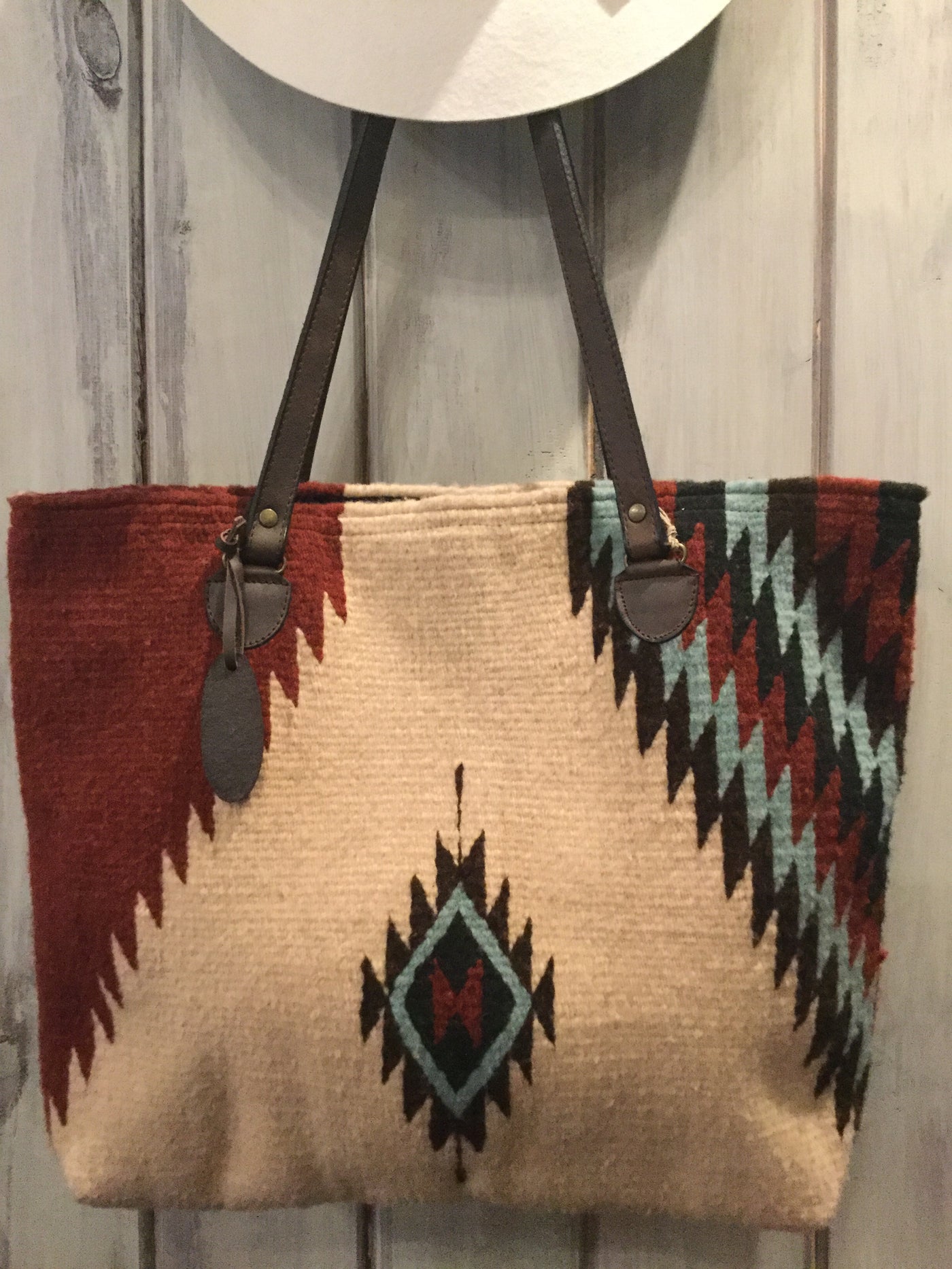 Turquoise and Ruby Tote